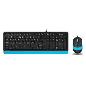 A4 Tech F1010 Q Usb Mavi̇ Tr Mm Klavye+opti̇k Mouse