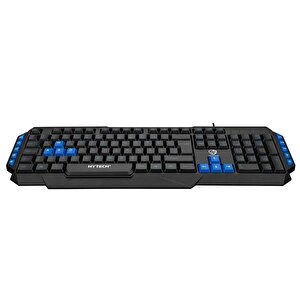 Hyk-46 Gamy Usb Oyuncu Klavye,si̇yah,mavi̇ Tuş