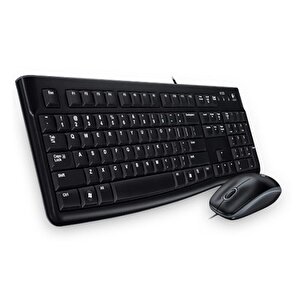 Logitech Mk120 Tr Q Usb Kablolu Klavye Ve Mouse Set Si̇yah 920-002560