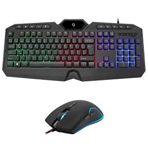 Fk-4865qu Usb Q Tr Mm Si̇yah Kablolu Gaming Klavye Mouse Set