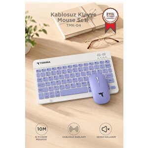 Torima Kablosuz Klavye Mouse Seti Tmk04 Mor