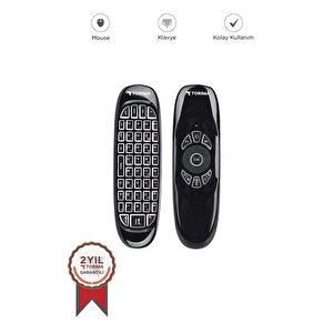 Torima K-02 Android Akıllı Tv İçin 2.4g Uzaktan Kumandalı Mini Klavyesi