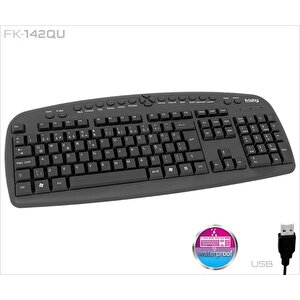 Fk-142qu Usb Q Tr Mm Si̇yah Kablolu Klavye
