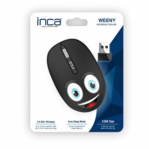 Inca Weeny Iwm-245rs  Desing 3d Wireless Mouse- Siyah