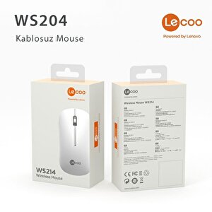 Lenovo Lecoo Ws214 Kablosuz Mouse Beyaz