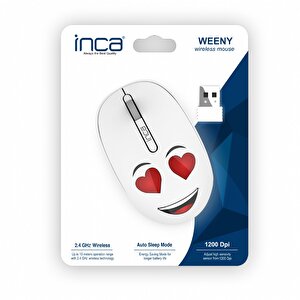 Inca Weeny Iwm-245rb  Desing 3d Wireless Mouse- Beyaz