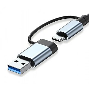 Inca Iutp-7t Usb/type-c Hub X5 Usb 3.0 + 2 Type-c  Aluminyum Kasa