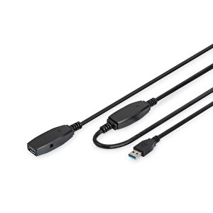 Usb 3.0 Repeater / Uzatma Kablosu, 10 Metre&lt;br&gt;
Digitus Active Usb 3.0 Extension Cable, 10 M