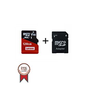 Lenovo K105 128 Gb Micro Sdhc Hafıza Kartı Sd Adaptör Dahil