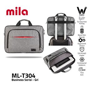 Mila T304 15.6" Notebook Çantası Gri