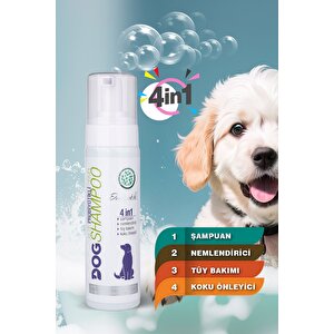 4 In 1 Köpek Şampuanı, Koku Önleyici, Nemlendirici, Doğal Tüy Bakımı, Pet Koku Giderici