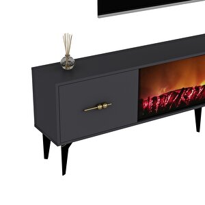 Sintaa 180 Cm Şömineli (b) Tv Ünitesi Takımı Antrasit-Antrasit