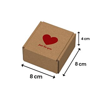 8x8x4 - 500 Adet Kalpli Baskılı - Kilitli E Ticaret Karton Kargo Kutusu 500 Adet