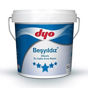 Dyo Beşyıldız Silikonlu Dış Cephe Boyası 15 Lt Alüvyon