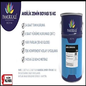 Pamukkale Akrilik Zemin Boyası 15 Kg Ral 7040 Pencere Grisi