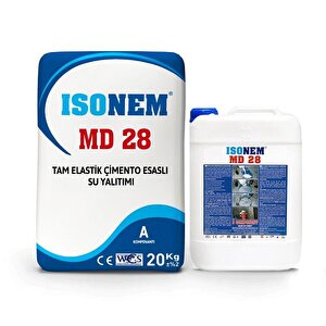 İsonem Md28 Tam Elastik Çimento Esaslı Su İzolasyonu 20+10 Kg