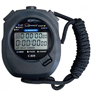 C809 El Tipi '10 Lap Hafızalı' Dijital Kronometre