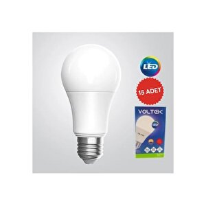 Voltek 15w Led Ampul - Beyaz Işık - 15 Adet