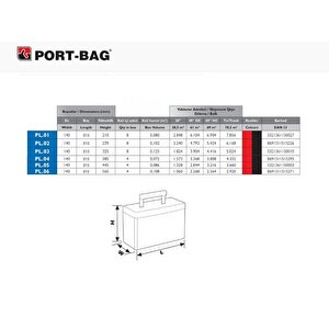 Portbag Pl01 Caby 3/11 Çekmece Seti