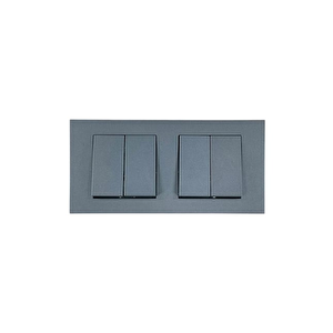 Grano Füme İkili Set 2x Komütatör - Çerçeve Dahil
