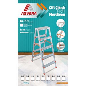 5+5 Basamaklı Çift Çıkışlı Profil Merdiven (ev, Bahçe, Işyeri Için Uygun)
