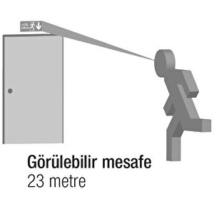 Arsel Betalite Aeb-3211-l Acil Çıkış Yönlendirme Armatürü Sürekli Ve Kesintide 60 Dak. Yanan 1000 Lümen