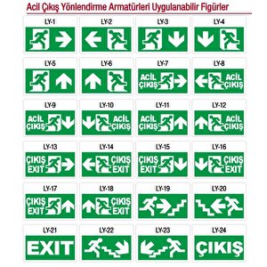 Arsel Sfs Sıva Altı Sfs30-3-l-sa Acil Çıkış Yönlendirme Armatürü Sürekli Ve Kesintide 180 Dak. Yanan 10xf Led