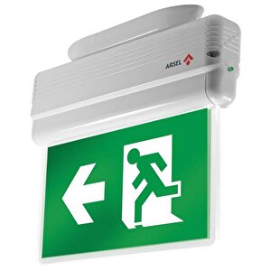 Arsel Arselite Eko Ae-1020-l Sıva Üstü Floresanlı Acil Çıkış Yönlendirme Armatürü Şebekeden Yanan Lc 19 Led 120 Lümen