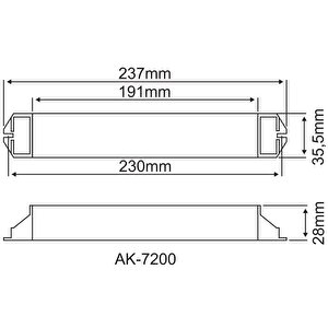 Arsel Ak-7200-1 Led Lambalar İçin Acil Durum Yedekleme Kiti Kesintide 60 Dak. Yanan 3,5-200 Volt Led Lamba