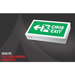 Arsel Ekolite Ae-6213-l Acil Çıkış Yönlendirme Armatürü Sürekli Ve Kesintide 180 Dak. Yanan 20xf Led