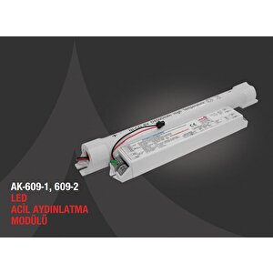 Arsel Ak-609w-1 Led Lambalar İçin Acil Aydınlatma Kiti Kesintide 60 Dak. Yanan 110-220 Volt Ac Led Lamba