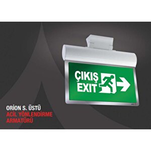 Arsel Orion Aeb-30223-l Acil Çıkış Yönlendirme Armatürü Sürekli Ve Kesintide 180 Dak. Yanan 10xf Led