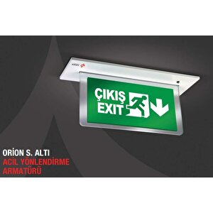 Arsel Orion Aeb-39020-l Sıva Altı Acil Çıkış Yönlendirme Armatürü Şebekeden Yanan 20xf Led