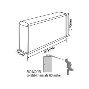 Arsel Dekolite Z Serisi Eko Ae-3123-le  Acil Çıkış Yönlendirme Armatürü Kesintide 180 Dak. Yanan 20xf Led