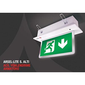 Arsel Arselite Ae-2123-l Sıva Altı Acil Çıkış Yönlendirme Armatürü Kesintide 180 Dak. Yanan 500 Lümen Led