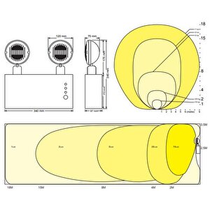 Arsel Dali Versalite Led Vsl226/3 Acil Aydınlatma Armatürü Kesintide 180 Dak. Yanan 2x1000 Lümen