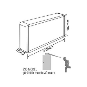 Arsel Dekolite Z Serisi Ae-3113-l  Acil Çıkış Yönlendirme Armatürü Kesintide 180 Dak. Yanan 500 Lümen Led