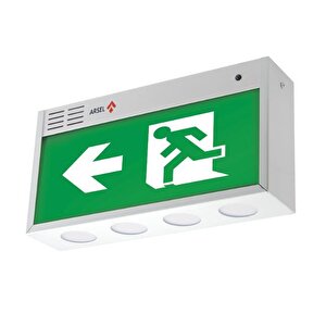 Arsel Dekolite Z Serisi Çift Yüzlü Ae-4123-l Acil Çıkış Yönlendirme Armatürü Kesintide 180 Dak. Yanan 500 Lümen Led