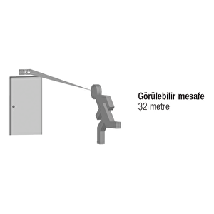Arsel Aes-26223-l Onled-lite Acil Çıkış Yönlendirme Armatürü Sürekli Ve Kesintide 180 Dak. Yanan 20xf Led