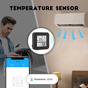 Tuya Smart Wifi Infrared Sıcaklık Ve Nem Kontrol Sensörü Amazon Alexa Google Home Uyumlu