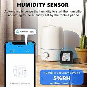 Tuya Smart Wifi Infrared Sıcaklık Ve Nem Kontrol Sensörü Amazon Alexa Google Home Uyumlu