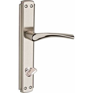 Hok Kapı Kolu Bravo Nikel Saten Wc 1 Takım + Vidaları