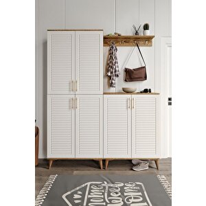 Panjurlu Metal Kulp Prt6190 Portmanto Vestiyer Ekru Cveviz