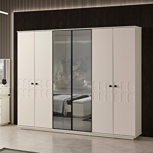 Petek Modern 6 Kapaklı Gardırop Dolap