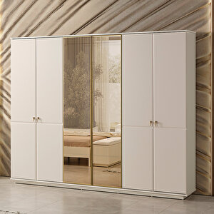 Masal Modern 6 Kapaklı Gardırop Dolap