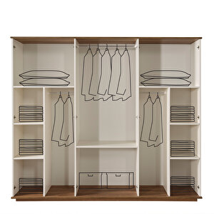 Sude Bohem Modern 6 Kapaklı Gardırop Dolap