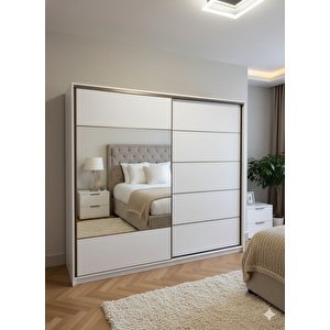 Bulut Sürgülü Dolap Gardırop 230 Cm  - Montaj Dahil-Byz