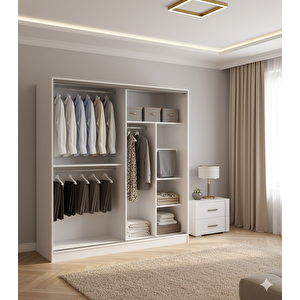 Bulut Sürgülü Dolap Gardırop 230 Cm  - Montaj Dahil-Byz