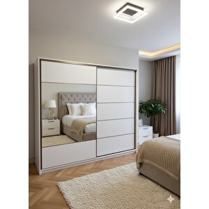 Bulut Sürgülü Dolap Gardırop 230 Cm  - Montaj Dahil-Byz