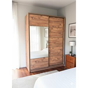 Derin Sürgülü Dolap Gardırop 160 Cm  - Montaj Dahil-aç
